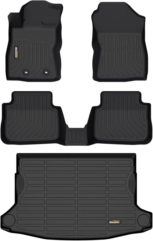 Binmotor-Floor Mats & Cargo Liner for Subaru Crosstrek 2024 2025, for Subaru Impreza 2024-2025, All Weather Car Mats for Crosstrek Accessories-Black
