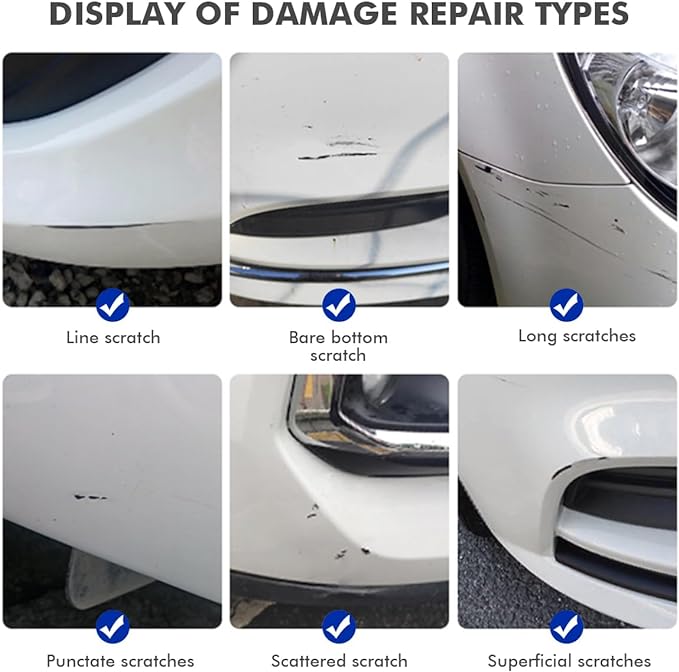 Quartz White (WW8) Touch Up Paint Compatible with Hyundai, DIY Car Paint Scratch Repair, Automotive Paints, Quick & Easy Fix Scratch Repair for Tucson/Elantra/Santa Fe/Sonata