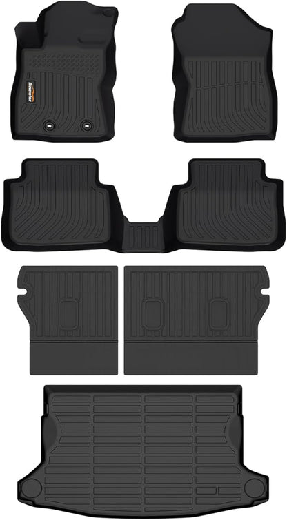 Binmotor-Floor Mats & Cargo Liner & Back Seat Protector Mats for Subaru Crosstrek 2024-2025, for Subaru Impreza 2024-2025, All Weather Car Mats for Crosstrek Accessories-Black