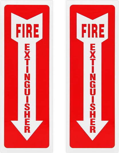 Madrigal fire extinguisher inside sticker,fire extinguisher sign,2 Pack-4x12"Premium Self-Adhesive Vinyl for UV, Weather, Scratch, Water and Fade Resistance, Indoor and Outdoor