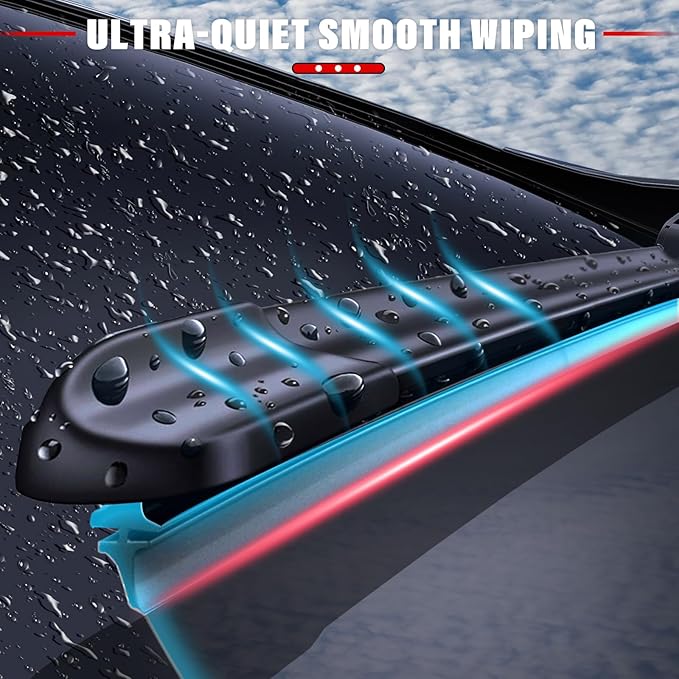 Windshield Wiper Blades Replacement for 2010-2017 Chevrolet Chevy Equinox GMC Terrain Original Factory Quality Front Rear Wipers Blade Set for My Car - 24" 17" 13" (Pack of 3)