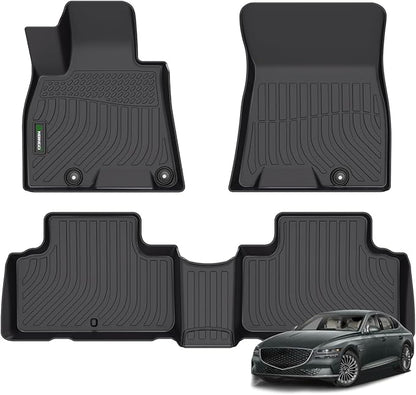 ANBINGO®-Floor Mat for Genesis GV80 2021-2026 5 Seats,TPE All Weather Protection GV80 Car Floor Liners Front & Rear Row Waterproof GV80 Accessories