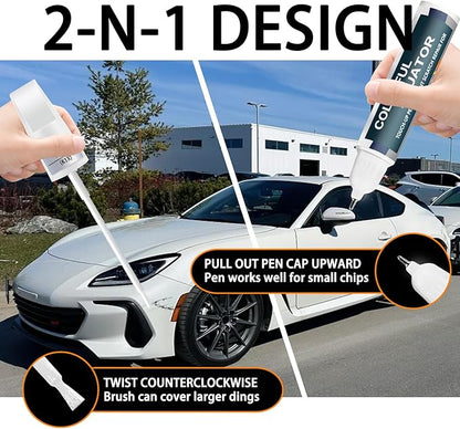 Crystal White Pearl(K1X) Touch Up Paint Compatible with SUBARU, Car Paint Pen Scratch Repair Two-In-One Touch Up Paint, Premium Car Scratch Remover for Deep Scratches
