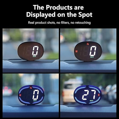 H2 GPS Speedometer Digital Speedometer GPS HUD Universal All Cars Head Up Display Vehicle Speed Compass MPH KMH Speed Gauge Plug and Play