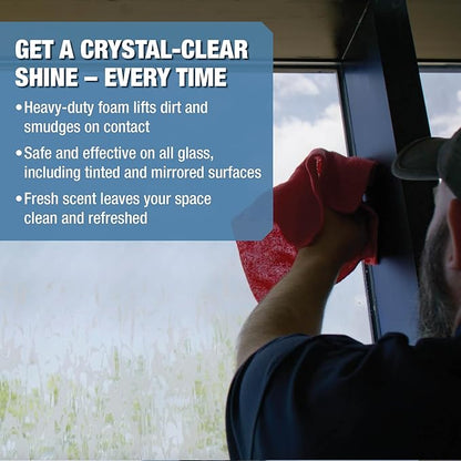 Zenex Gleamonex Premium Glass Cleaner - Fast Streak-Free Glass Cleaner Spray | Ammonia Free & Tint Safe | Removes Dirt, Grease, Smoke Film | For Glass & Plexiglas | Fresh Scent | 19 oz (2 Pack)