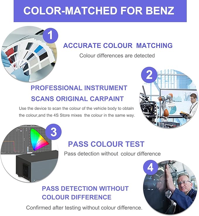 Touch Up Paint for Mercedes Benz Iridium Silver(775/9775)-Exact Match–Chips and Nicks TouchUp Paint Pen Scratch Repair Car Accessories Car Paint Pen for Erase Car Scratches