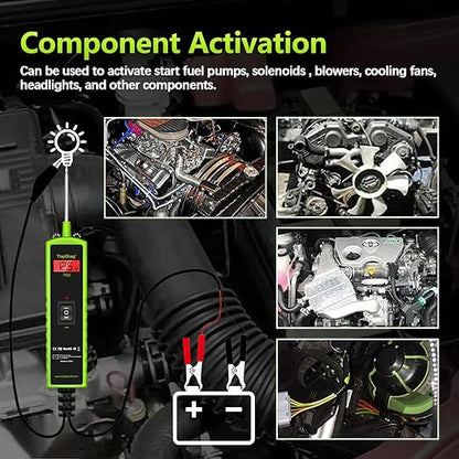 Test Light Automotive Electrical Tool, Topdiag P60 Car Circuit Tester, 12V 24V Power Circuit Probe Kit, 6-30V Vehicle Short Circuit Finder Automobile Voltage Tester, Component Activation Tool
