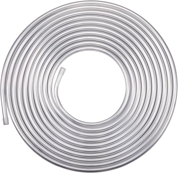 5/16" OD Aluminum Hard Fuel Line Hardline Tube Tubing Coil 25 Feet Roll