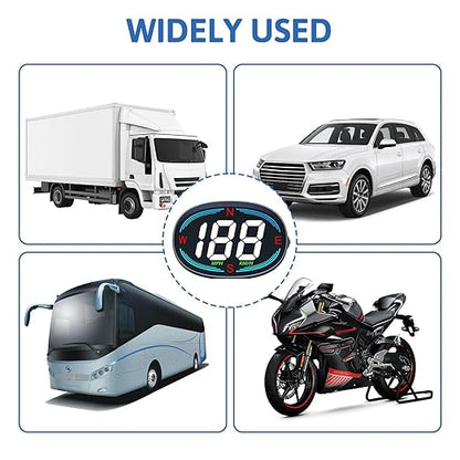 GPS Digital Speedometer for Car MPH, Universal HUD Speed Meter with LED Large Font Head Up Display Car Accessories with USB Cable Plug Play for Truck Motor SUV Golf Cart All Vehicles (H2 Speedometer)