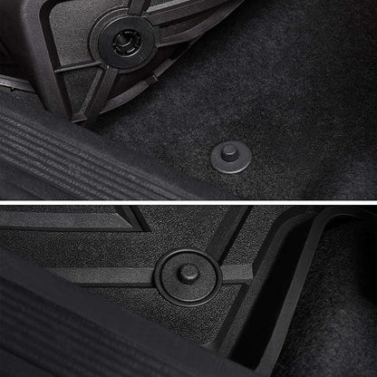 LASFIT Floor Mats for Ford Explorer 2020-2025 7 Passenger TPE All Weather Protector Anti-Slip Floor Liners, 2025 2024 2023 2022 2021 2020 Explorer 7 Seats Accessories, 1st& 2nd& 3rd Row, 4pcs Black