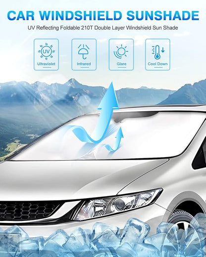 KUST Windshield Sun Shade for 2019-2024 2025 Audi A7 Accessories Window Shade Sun Visor Cover Foldable Blocks UV Rays Keep Your Car Cooler