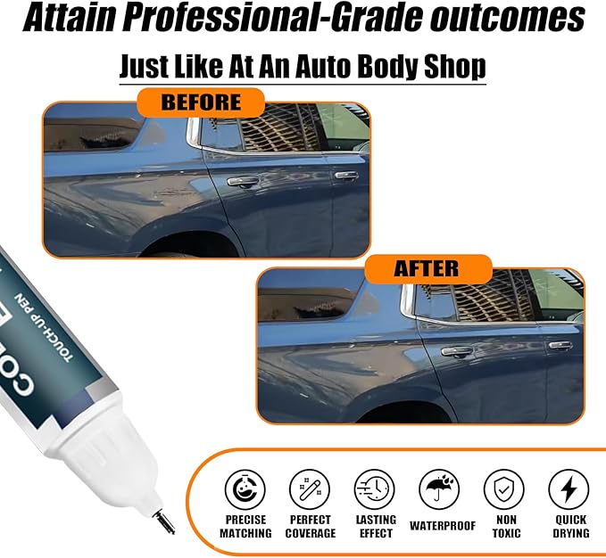 Downpour Metallic(GXP/WA136H) Touch Up Paint for GMC, Car Paint Pen Scratch Repair Two-In-One Touch Up Paint, Premium Car Scratch Remover for Deep Scratches