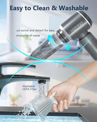 Car Vacuum Cordless, Mini Portable Vacuum Cordless for Car, 4-in-1 20000PA High Power Portable Rechargeable Vacuum Cleaner with Brushless Motor, Small Handheld Vacuum & Air Blower & Pump-Grey