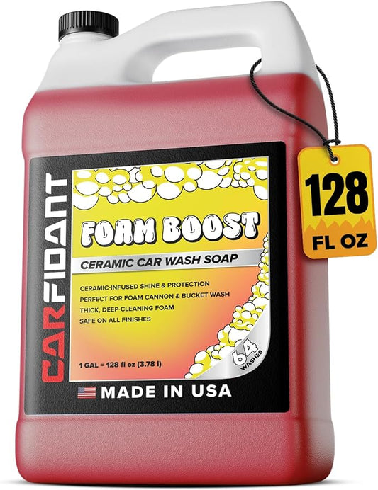 Foam Boost Off-Road & ATV Wash Soap – Heavy Duty pH-Balanced Car Wash for Trucks, UTVs, RVs & Dirt Bikes – Quick Rinse, No Residue – Works with Foam Cannons, Guns & Buckets – 1 Gallon