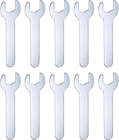 HARFINGTON 10pcs Small Wrench Open End Wrench 14x87x2mm Metric U-Shaped Single Open Ended Spanner Super Thin Small Flat Head Galvanizing Wrench for Automotive Repair Furniture Assembly