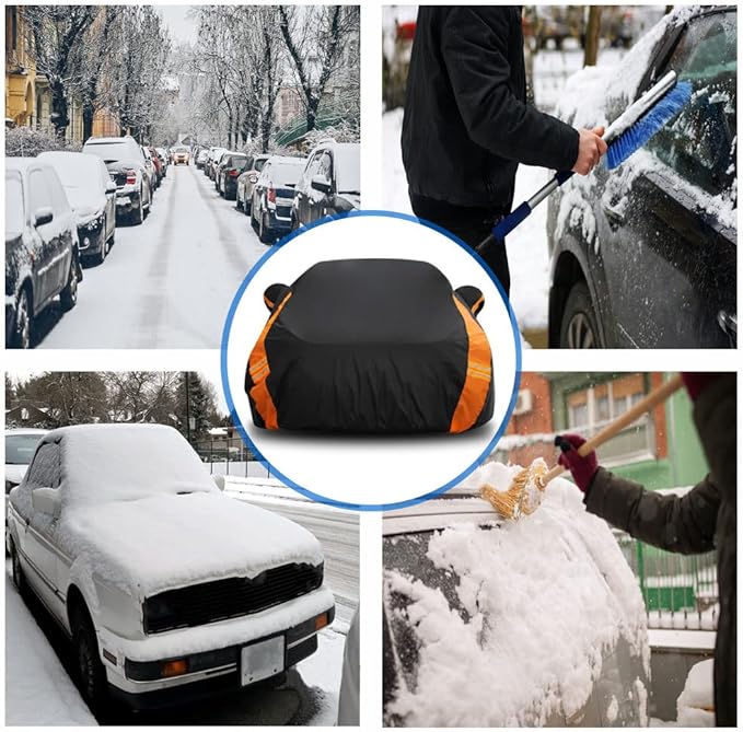 Avecrew Car Cover Waterproof All Weather for Automobiles, Outdoor Heavy Duty Full Exterior Covers for Sedans(178"-185")