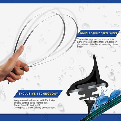 3 wipers Replacement For 2007 2008 2009 2010 2011 2012-2016 MAZDA CX9 CX-9 Original Equipment Replacement Windshield Wiper Blades Set 26"+17"+14" (Set of 3) J HOOK