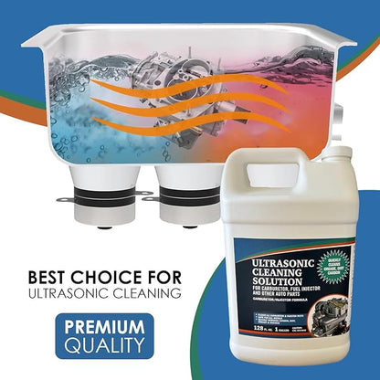 NORTHWEST ENTERPRISES Ultrasonic Cleaner Solution for Carburetors and Engine Parts. Concentrated Washing Compound for use in Ultrasonic Machines and Immersion Washers - Automotive Fluid (2 Gallons)