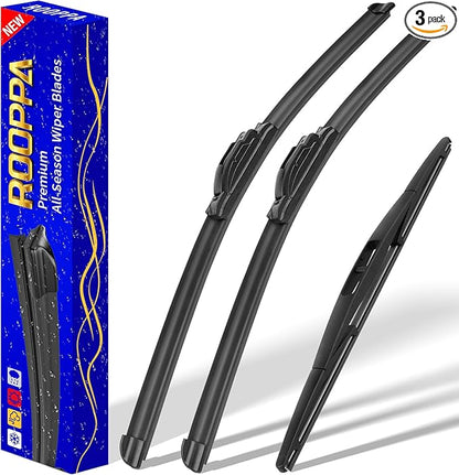3 wipers Replacement for 2012-2018 Subaru Forester/2015-2019 Subaru Outback, Windshield Wiper Blades Original Equipment Replacement - 26"/17"/14" (Set of 3) U/J HOOK
