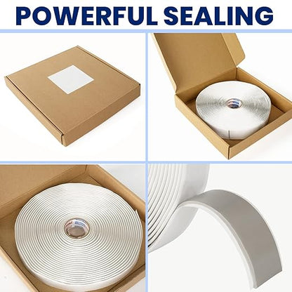 ADHES Premium Butyl Sealant Tape 1/2" x 30 'x 1/8", 2 Rolls Gray Butyl Rubber Sealant Tape for RVs, Vehicles, Marine and Home Repair – Ideal for Headlights, Windows, Doors, and Windshields
