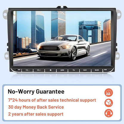 Car Radio for VW Passat Jetta Golf Skoda Polo, [1G+32GB] 9 inch Touch Screen Android Volkswagen Stereo with Wireless CarPlay Android Auto Bluetooth GPS WiFi FM+Backup Camera