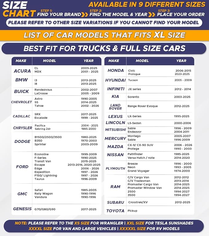 EcoNour Truck Windshield Sun Shade with Storage Pouch | Reflective 240T Material Sun Shield for UV & Heat Protection | Foldable Windshield Cover | Must-Have Truck Accessories | X-Large (69"x35")