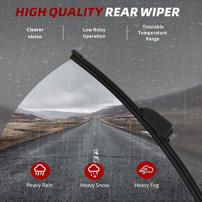 OTUAYAUTO Premium Windshield Wiper Blades - Replacement for Hyundai Elantra 2011-2016, Elantra GT 2013-2017, All-Weather Performance, Front and Rear Wiper Blades, U Hook - 28"+14"+13" (Pack of 3)