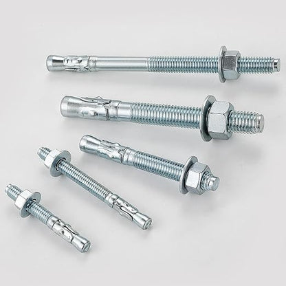 1/2x9 30Pcs Inch Standard Fasteners for Heavy-Duty Zinc Wedge Anchors for Cement and Concrete