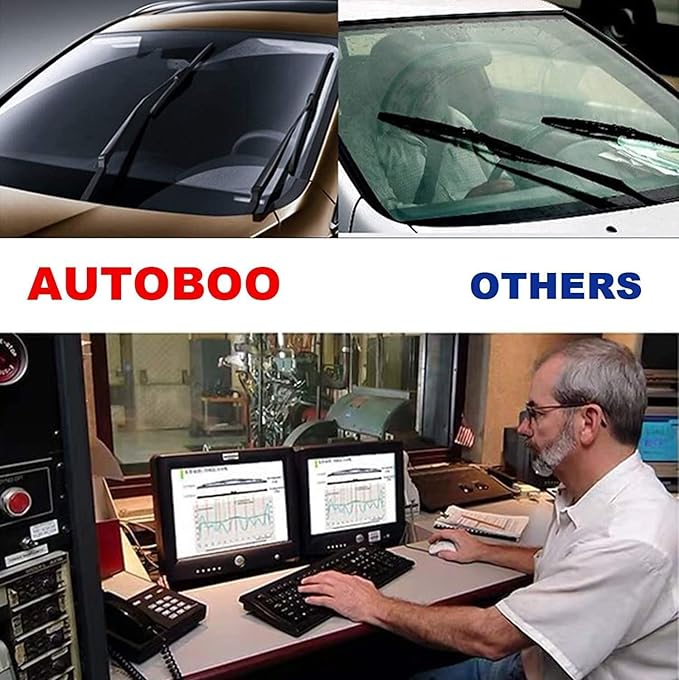 AUTOBOO 26"+16" Windshield Wipers with 12" Rear Wiper Blade Replacement for Toyota RAV4 2019 2020 2021 2022 2023 2024,Mazda 5 2015 2014 2013 2012 2011 2010-2006 -Original Factory Quality (Pack of 3)