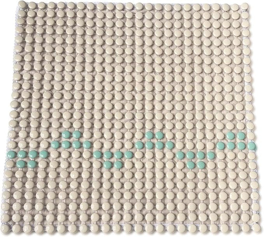 HOMREST Beaded Car Seat Cushion 19x19 Massage Ceramic Seat Cover for Back Pain Cooling Comfy Bead Seat Pad for Trucks,Executive Chairs(Beige)
