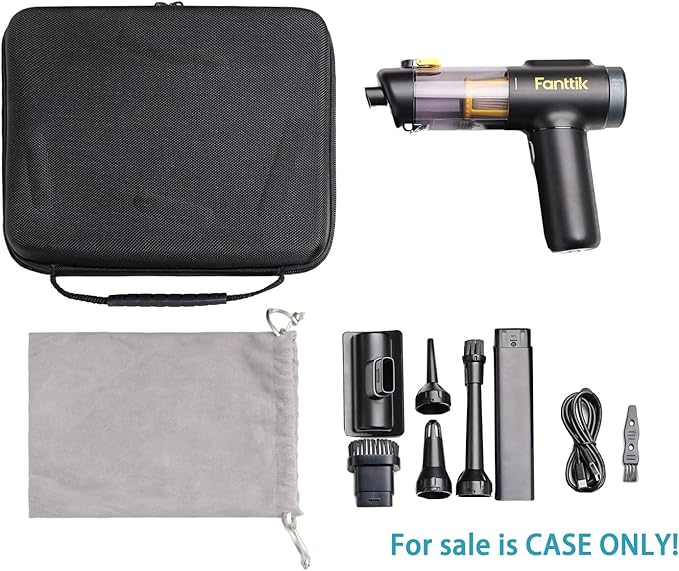 Hard Protective Travel Case Replacement, Compatible with L Shaped Cordless Car Vacuum