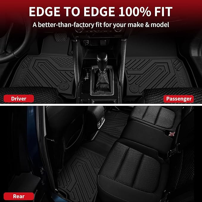 LASFIT Floor Mats & Cargo Mat Fit for Mazda CX5 2025-2017, Custom Fit TPE All Weather 2025 2024 2023 2022 2021 2020 2019 2018 2017 Floor Mats & Trunk Liner Full Set Car Mats for Mazda CX-5, Black