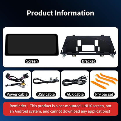 Wireless CarPlay/Android Auto 12.3 Inch Touchscreen for BMW 5 Series F10/F11 (2012-2016) with NBT System, Car Radio Receiver, Multimedia, Bluetooth, Car Stereo