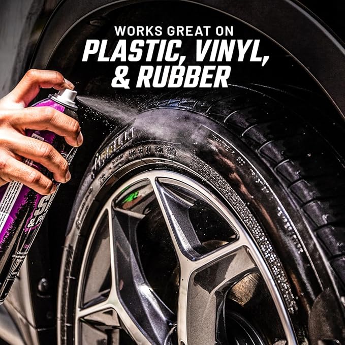 Slick Products Shine & Protectant, Long-Lasting High-Gloss Clear Coat Spray, Renew, Shine, and Protect Plastic, Vinyl, Rubber, Trim, and More (3-Pack)
