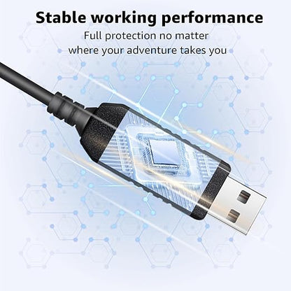 USB to DC3.5 Plug Radar Detector Power Cable, USB 5V-12V Power Cable Compatible with Cobra RAD 480i, 350, 380, Uniden DFR1, DFR3, DFR5, Whistler, & Radenso Pro M Radar Detectors (8.2FT Length)