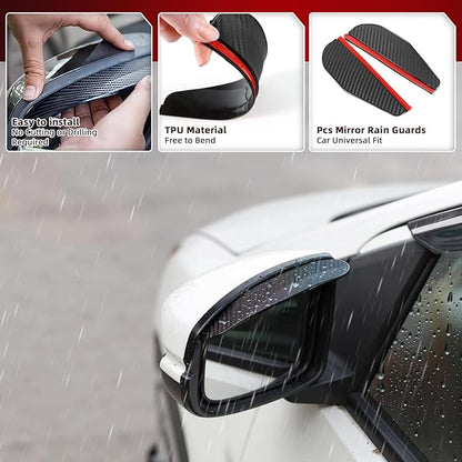 in Channel Rain Guards Fit for Truck 2009 2010 2011 2012 2013 2014 Ford F150 SuperCrew/SVT Raptor Crew Cab, Durable Side Window Visors Deflectors, Smoke Tinted Vent Shade Shield, 4pcs