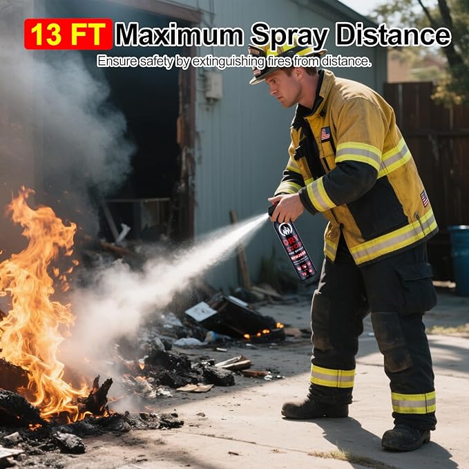 Dry Stop Fire Extinguisher for Home - Auto Fire Extinguisher for Truck Vehicle, 600g Dry Chemical Powder A B C Fire Extinguisher for Kitchen, Car, Boat, Marine, Portable Use (1 Blue)