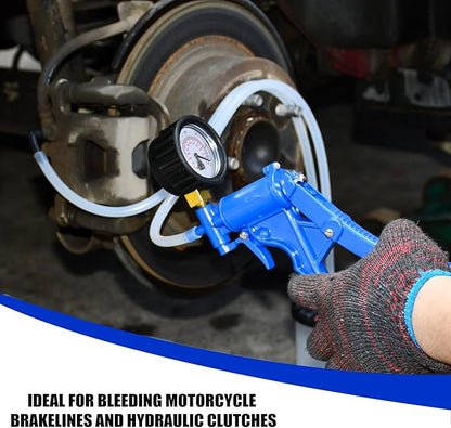 Hand Vacuum Pump Brake Bleeder kit One Person, Brake Clutch Bleeding Tune-up Kit for Brake Bleeding and Automotive Tester Blue