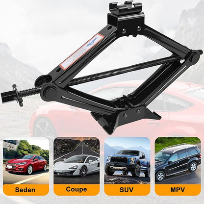 Car Jack Kit Scissor Jack for Car 2.5 Ton (5511 lbs) Tire Jack Tool Kit Universal Car Emergency Kit with Lug Wrench Tire Changing Kit for Car SUV