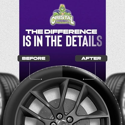 Untouchable Tire Shine Spray – Long-Lasting Wet Tire Finish for Deep Gloss & Protection – Waterproof Tire Shine, Easy Application, Premium Tire Cleaner Shine