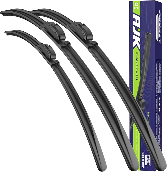 AJK Front Windshield Wiper for Honda Accord Crosstour 2010 2011 2012 2013 2014 2015, Original Equipment Back Window Wipers Blades, Conventional, Vehicle Specific Fit, Pack of 3