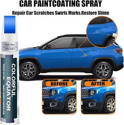 PBJ/MBJ Hydro Blue/Laser Blue Pearl Touch Up Paint for Jeep, Car Paint Pen Scratch Repair Two-In-One Touch Up Paint, Premium Car Scratch Remover for Deep Scratches