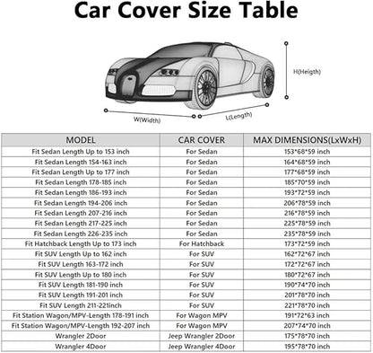 MORNYRAY Waterproof Car Cover All Weather Snowproof UV Protection Windproof Outdoor Full Truck Cover, Universal Fit for (Fit Truck Length 242-250 inch,All Silvery)