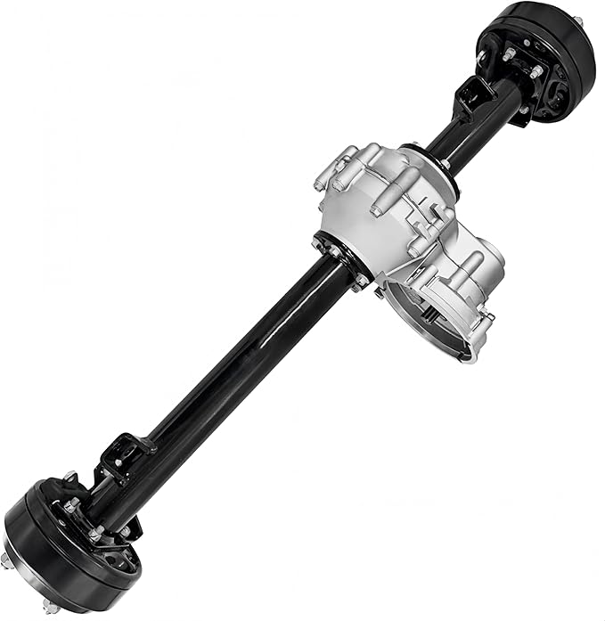 1027717-01 102771701 Rear Axle Assembly with Brake Drum 10 Teeth for 1998-Up Club Car DS & 2004-Up Club Car Precedent Electric with Graziano Transaxle
