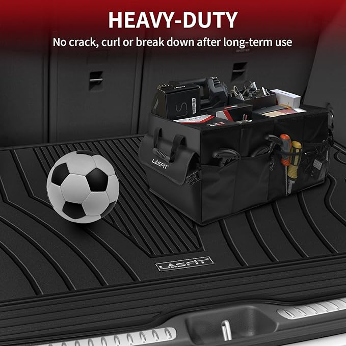 LASFIT Cargo Mat for Mercedes Benz GLC SUV 2025 2024 2023 300 / 300e / 43 AMG, All Weather TPE Custom Fit Mercedes Benz GLC SUV Trunk Mat Cargo Liner, Black