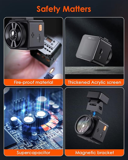 Vantrue E1 Lite 1080P WiFi Mini Dash Cam with GPS and Speed, Free App, Voice Control Detachable Dash Camera, 24 Hours Parking Mode, Night Vision, Motion Detection, Loop Recording, Support 512GB Max