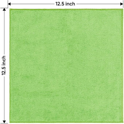 HOMEXCEL Microfiber Cleaning Cloth 6 Pack, 12.5 x 12.5 Inch Microfiber Towels for Cars, Ultra Absorbent Cleaning Rags, Lint Free Cleaning Towels for Household, Kitchen, Window, and Car, Multicolor