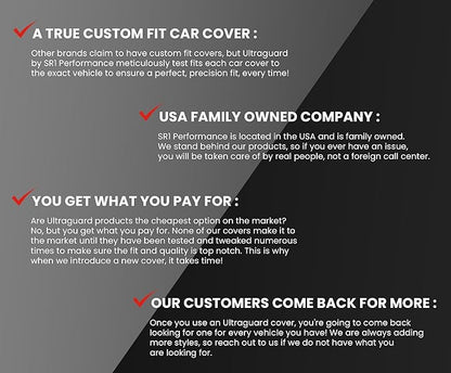 C5 Corvette Car Cover - Custom Fit Outdoor/Indoor Protection Ultraguard Plus 300 Denier Water Resistant - High End Fit for 1997-2004 C5, Z06, Convertible, Hardtop Corvettes (Gray/Black)