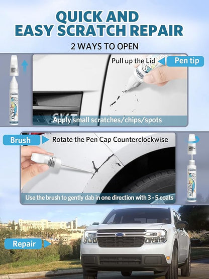 Black Ebony(UA/UD/M6373/M6877) Touch Up Paint for Ford, Car Paint Scratch Repair Remover Pen Color Exact Match, Quick and Easy Fix Automotive Chips and Nicks Scuff