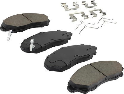 Premium Ceramic Front Brake Pads (1001-1723C) Compatible with Acura MDX 2014-2020, Honda Pilot 2016-2022, Honda Ridgeline 2017-2023